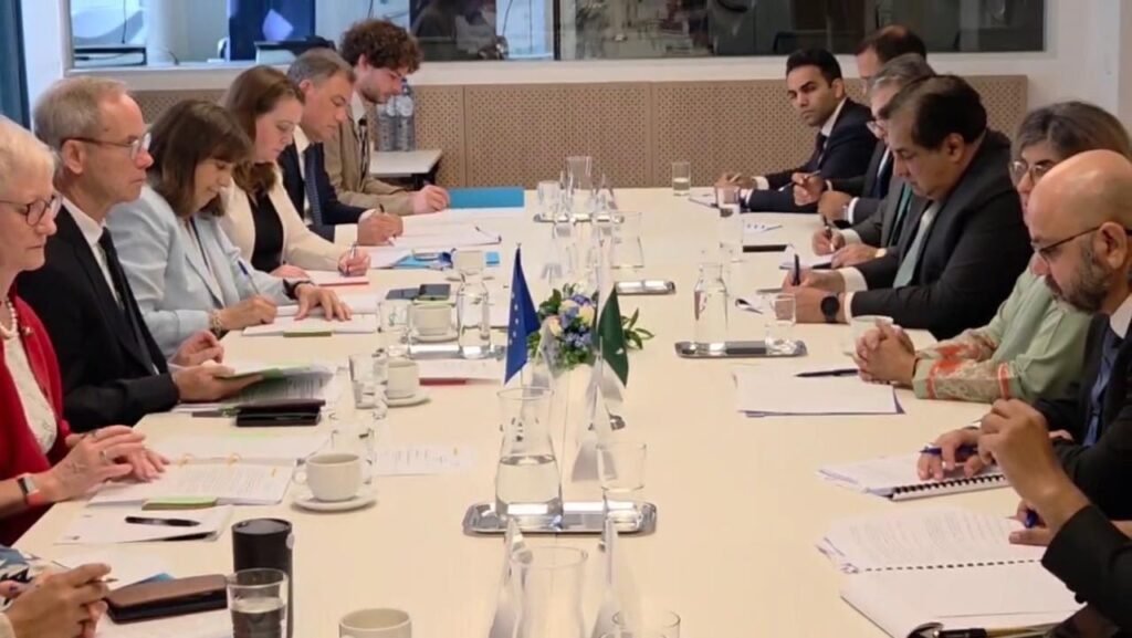 e4a07ad9-288e-4653-b9fd-2f8250a85ca6-1-1024x577 Pakistan and European Union Hold 10th Political Dialogue in Brussels, Vow to Deepen Strategic Cooperation